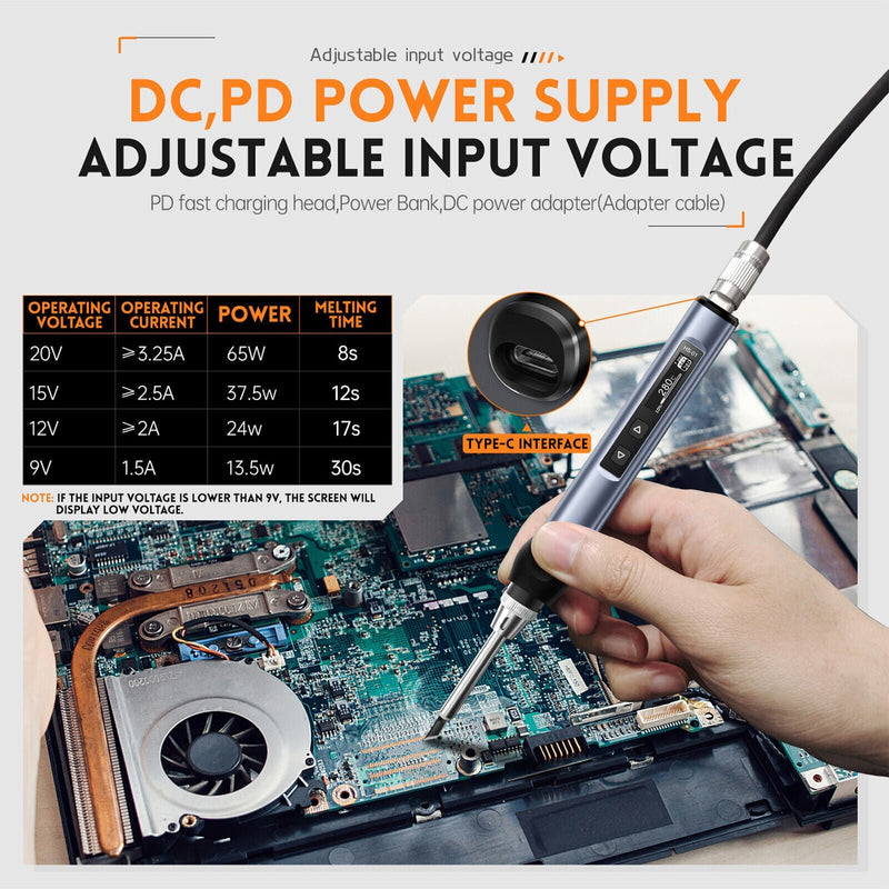 Load image into Gallery viewer, FNIRSI HS-01 Smart Electric Soldering Iron HS01-Host(2) - FN-HS01-H-BU - Fnirsi - ALTWAYLAB
