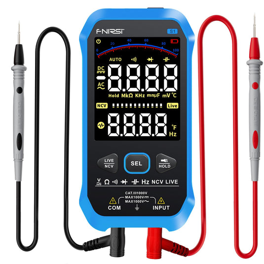 FNIRSI S1 Smart Digital Multimeter 9999 counts AC DC Voltage Resistance Capacitance Diode NCV (1) - FN-S1-MLTR - Fnirsi - ALTWAYLAB