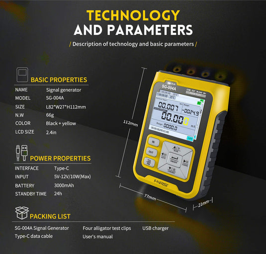 FNIRSI SG-004A 4-20mA Multifunctional Signal Generator PT100 Thermocouple Resistance (5) - FN-SG-004A-SGL-GNTR - Fnirsi - ALTWAYLAB