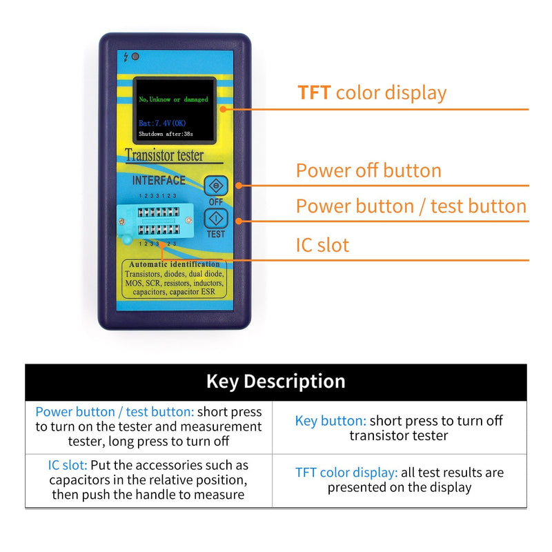 Load image into Gallery viewer, FNIRSI-T4 Multi-purpose Transistor Tester (Blue/Black) Blue(5) - FN-T4-TR-TSTR-BU - Fnirsi - ALTWAYLAB
