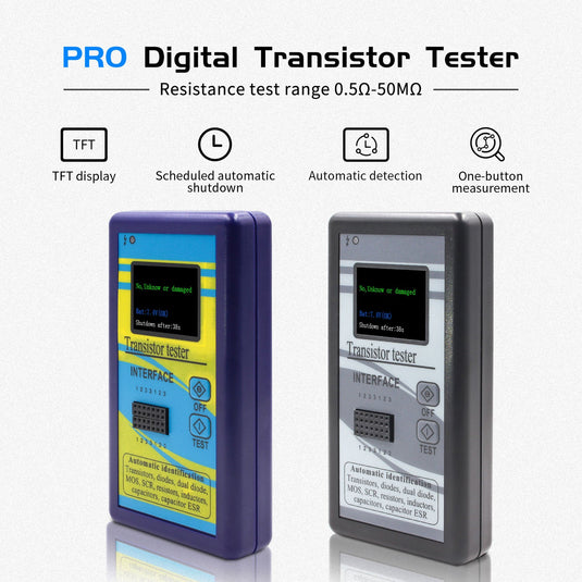 FNIRSI-T4 Multi-purpose Transistor Tester (Blue/Black) Blue(1) - FN-T4-TR-TSTR-BU - Fnirsi - ALTWAYLAB