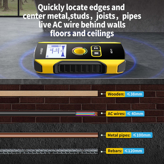 FNIRSI WD-01 Metal Detector Wall Scanner with Newly Designed Positioning Hole for AC Live (4) - FN-WD-01-SCR - Fnirsi - ALTWAYLAB