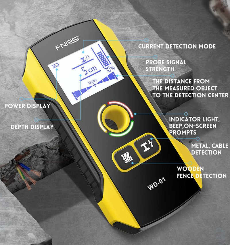 Load image into Gallery viewer, FNIRSI WD-01 Metal Detector Wall Scanner with Newly Designed Positioning Hole for AC Live (2) - FN-WD-01-SCR - Fnirsi - ALTWAYLAB
