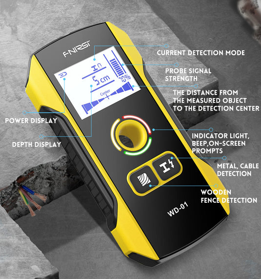 FNIRSI WD-01 Metal Detector Wall Scanner with Newly Designed Positioning Hole for AC Live (2) - FN-WD-01-SCR - Fnirsi - ALTWAYLAB