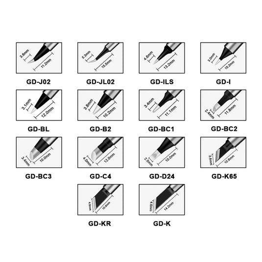 GVDA GD300 Soldering Iron Tips GD-J02(2) - GVDA-SIT-GD-J02 - GVDA Technology - ALTWAYLAB