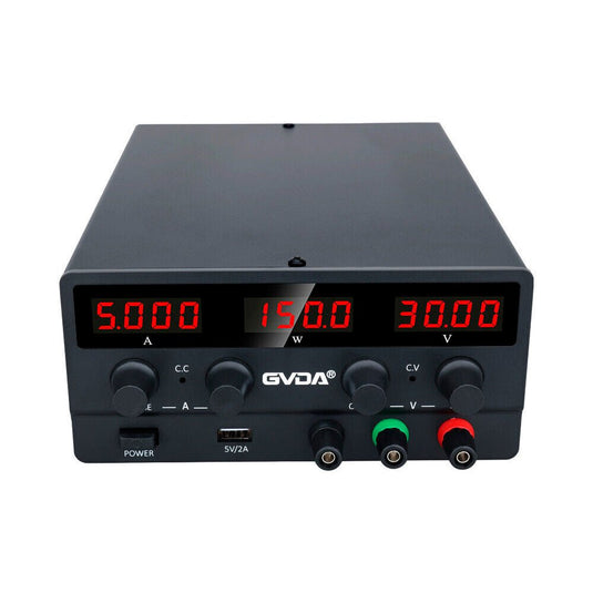 GVDA USB DC Regulated Switching Power Supply Adjustable SPS-H305 / SPS-H605 / SPS-H3010 DC Power Supply SPS-H305(3) - GVDA-LAB-ADJ-DC-RSPS-H305-BK-EU - GVDA Technology - ALTWAYLAB