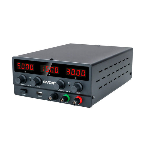 GVDA USB DC Regulated Switching Power Supply Adjustable SPS-H305 / SPS-H605 / SPS-H3010 DC Power Supply SPS-H305(1) - GVDA-LAB-ADJ-DC-RSPS-H305-BK-EU - GVDA Technology - ALTWAYLAB