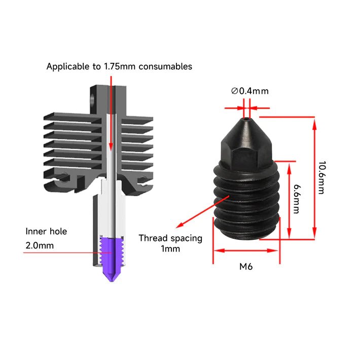 Load image into Gallery viewer, Hardened Steel Hotend for Bambu Lab Carbon X1 &amp; P1P (7) - B02257 - Kingroon - ALTWAYLAB
