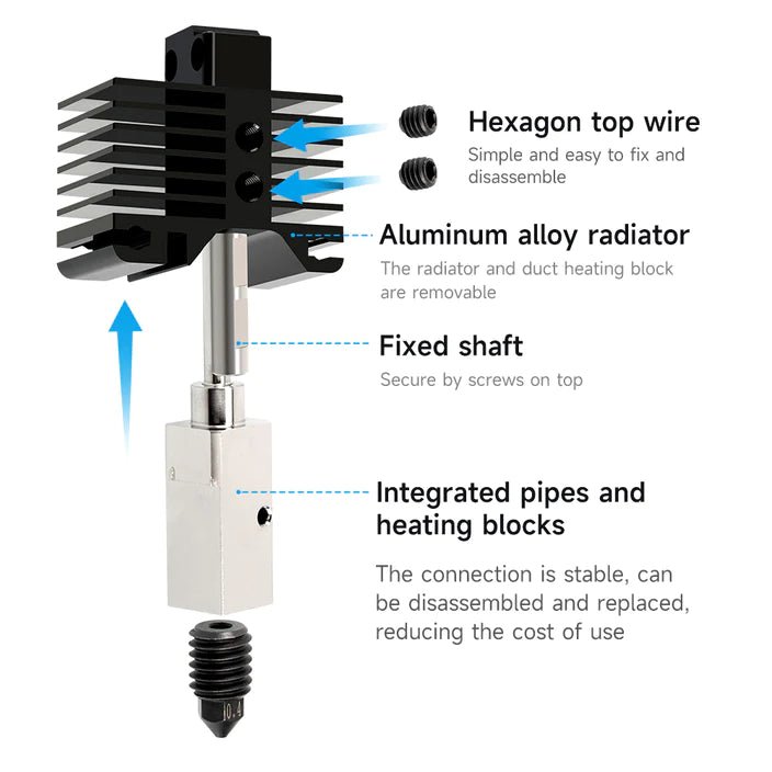 Load image into Gallery viewer, Hardened Steel Hotend for Bambu Lab Carbon X1 &amp; P1P (8) - B02257 - Kingroon - ALTWAYLAB
