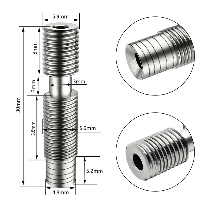 Load image into Gallery viewer, Heatbreak for Kingroon KP3S Original with PTFE tube(9) - B01633 - Kingroon - ALTWAYLAB
