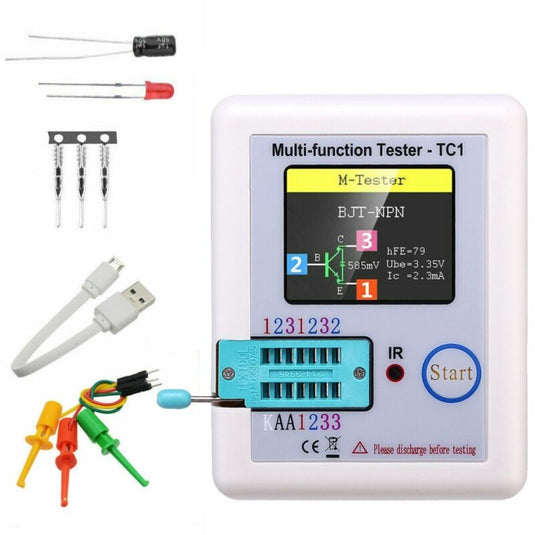 FNIRSI LCR-TC1/LCR-T7 TFT LCD Transistor Tester Capacitance Meter ESR NPN PNP MOSFET TC1(2) - FN-LCR-TC-TSTR - Fnirsi - ALTWAYLAB