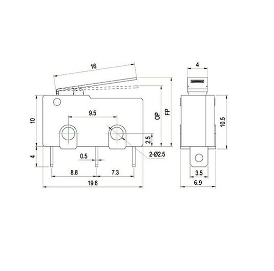 Limit Switch for KP3S KW4-3Z-3 (4) - B0292 - Kingroon - ALTWAYLAB