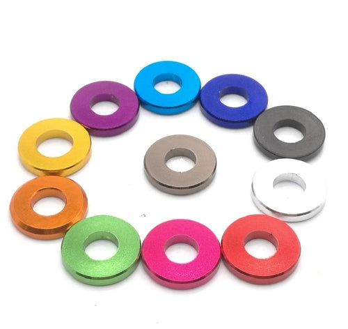 M3 Anodized Aluminum Multi-Color Flat Washer Yellow(1) - LR-M3N-3x6x0.5-YLW - ProRock - ALTWAYLAB