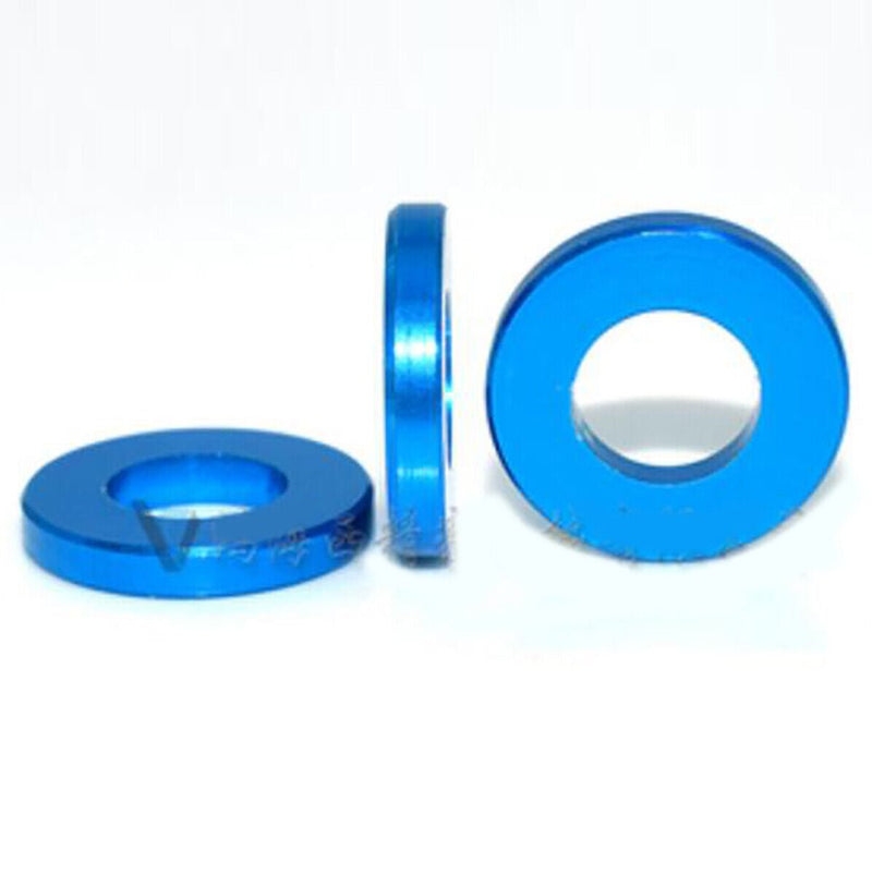 Load image into Gallery viewer, M3 Anodized Aluminum Multi-Color Flat Washer Light Blue(12) - LR-M3N-3x6x1-LBU - ProRock - ALTWAYLAB
