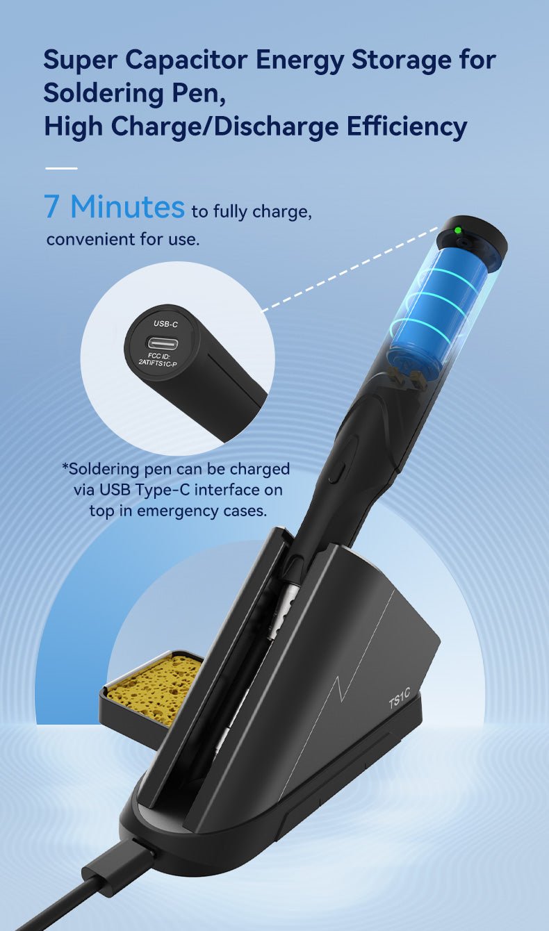 Load image into Gallery viewer, Miniware Cordless Soldering Station TS1C TS1C + TS-B02(12) - MNWTS1C-TSB02 - Miniware - ALTWAYLAB
