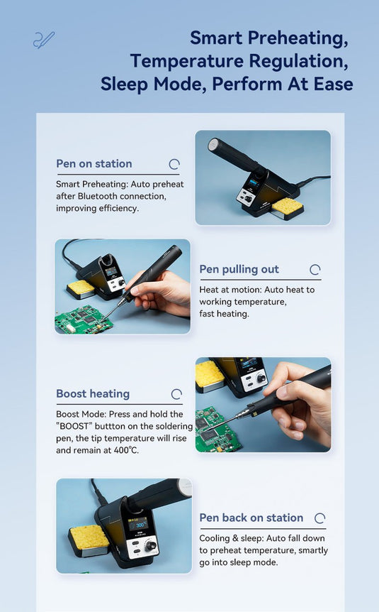 Miniware Cordless Soldering Station TS1C TS1C + TS-B02(10) - MNWTS1C-TSB02 - Miniware - ALTWAYLAB