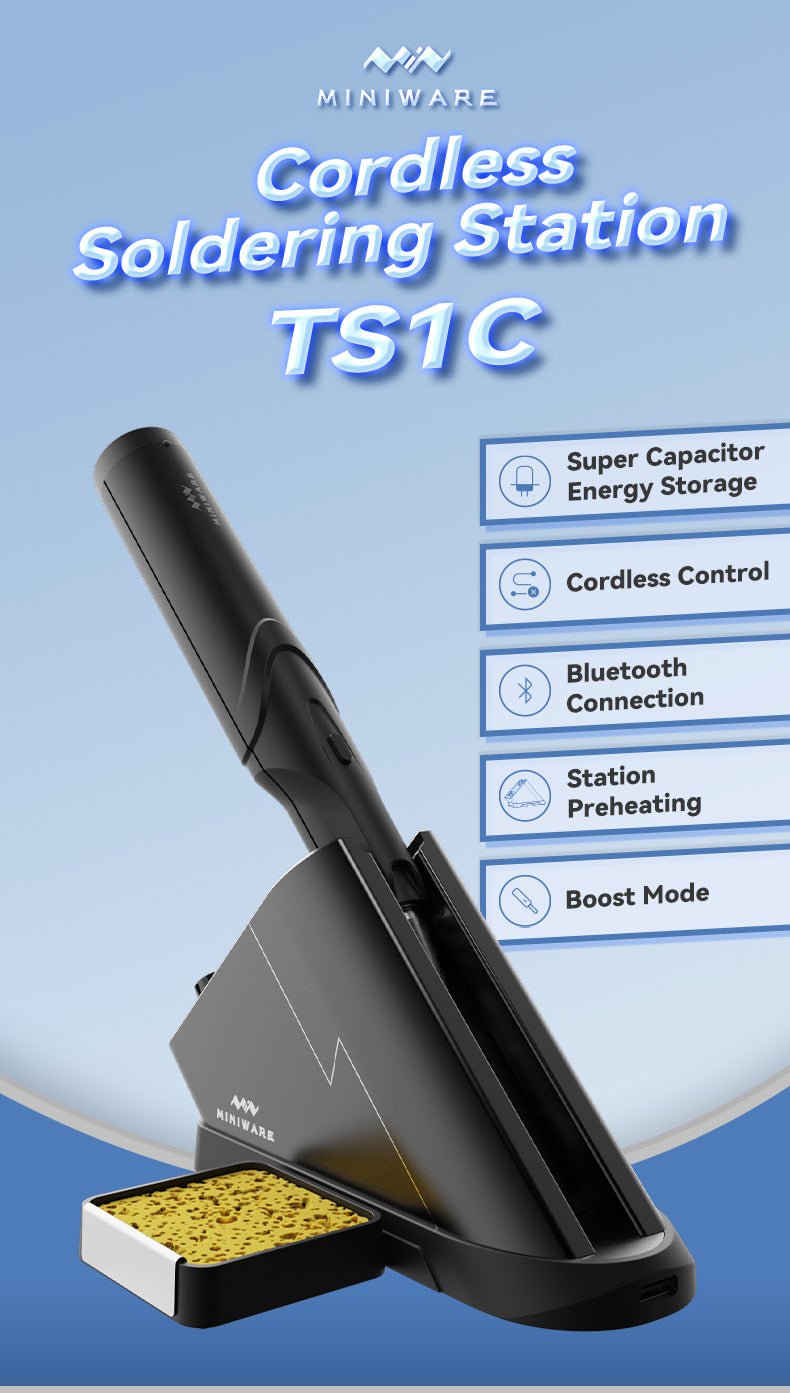 Load image into Gallery viewer, Miniware Cordless Soldering Station TS1C TS1C + TS-B02(4) - MNWTS1C-TSB02 - Miniware - ALTWAYLAB
