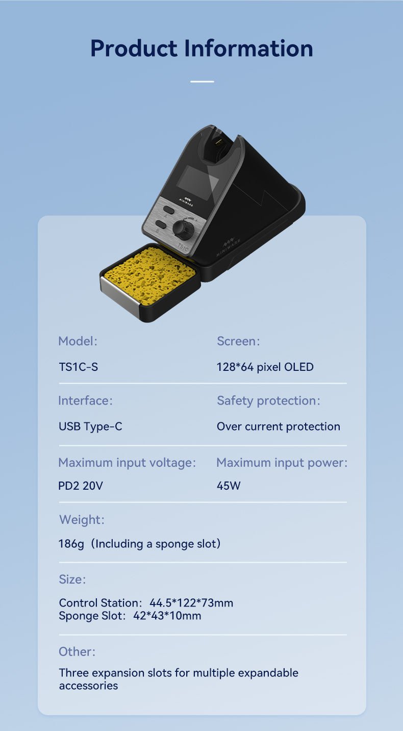 Load image into Gallery viewer, Miniware Cordless Soldering Station TS1C TS1C + TS-B02(7) - MNWTS1C-TSB02 - Miniware - ALTWAYLAB
