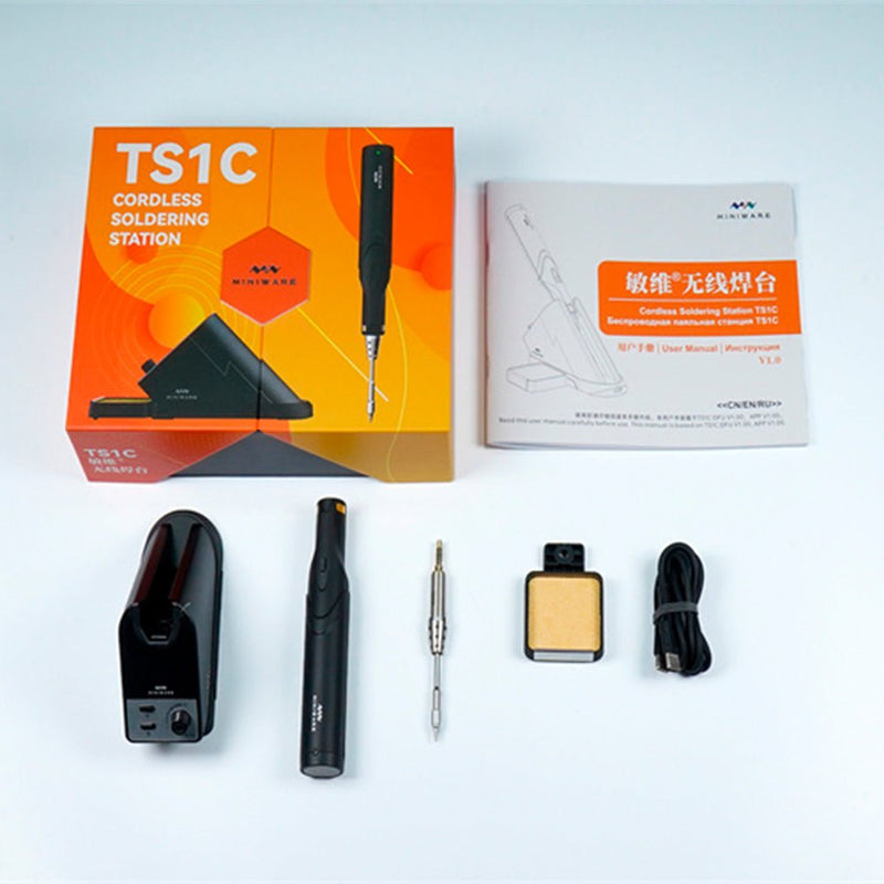 Load image into Gallery viewer, Miniware Cordless Soldering Station TS1C TS1C + TS-B02(22) - MNWTS1C-TSB02 - Miniware - ALTWAYLAB
