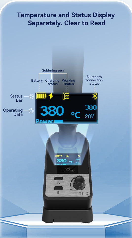 Miniware Cordless Soldering Station TS1C TS1C + TS-B02(17) - MNWTS1C-TSB02 - Miniware - ALTWAYLAB