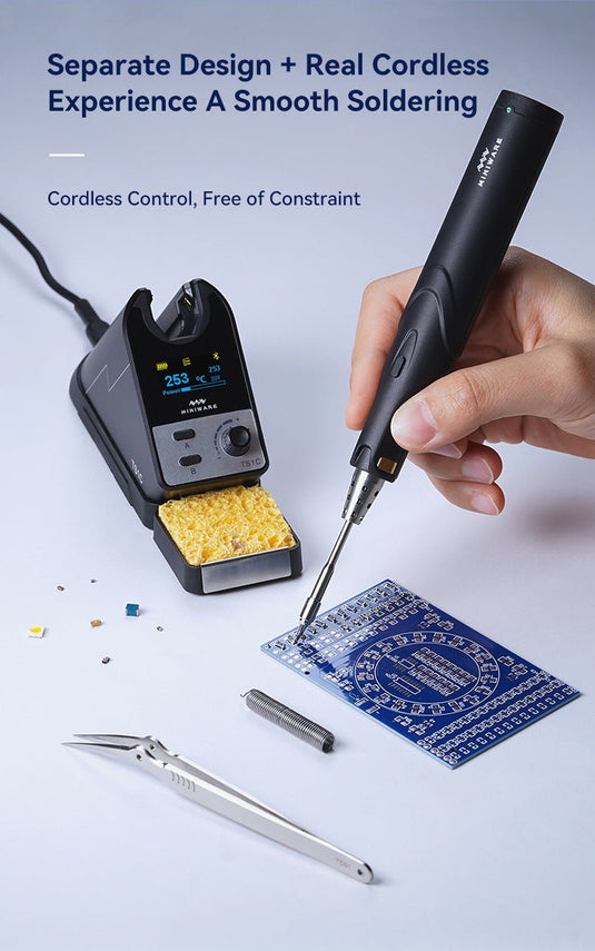 Miniware Cordless Soldering Station TS1C TS1C + TS-B02(6) - MNWTS1C-TSB02 - Miniware - ALTWAYLAB