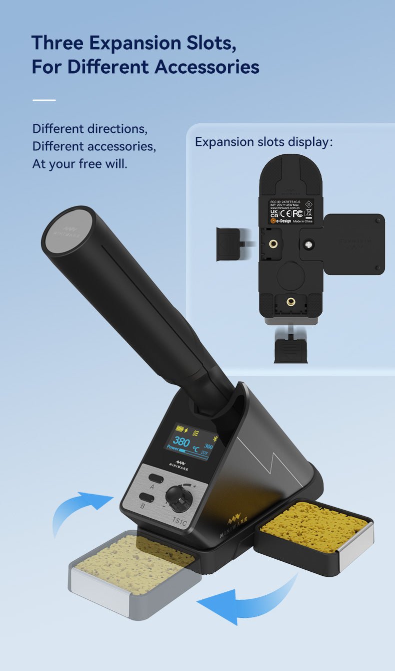 Load image into Gallery viewer, Miniware Cordless Soldering Station TS1C TS1C + TS-B02(15) - MNWTS1C-TSB02 - Miniware - ALTWAYLAB
