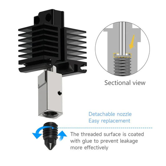 MK8 Nozzle for Bambu Lab X1 / P1P / X1C Hardened Steel(11) - B02258 - Kingroon - ALTWAYLAB