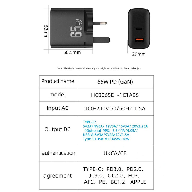 Load image into Gallery viewer, ProRock 65W USB Fast Charger Power Supply ProRock 65W USB Fast Charger / EU Plug / Black(4) - PR-65W-EU-USB-FCPS - ProRock - ALTWAYLAB
