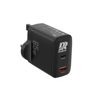 Load image into Gallery viewer, ProRock 65W USB Fast Charger Power Supply ProRock 65W USB Fast Charger / UK Plug / Black(2) - PR-65W-UK-USB-FCPS - ProRock - ALTWAYLAB
