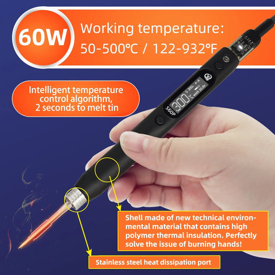 SEQURE S60P Upgraded Version Electric Soldering Iron S60P(2) - LTS60P04T - Sequre - ALTWAYLAB