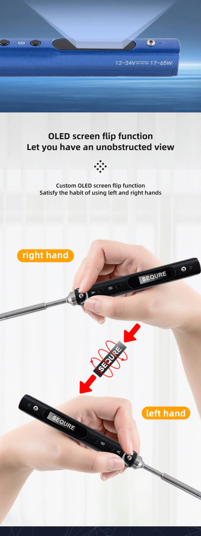 Load image into Gallery viewer, SEQURE SQ001 Portable Electric Soldering Iron Blue(10) - LT001L0B2 - Sequre - ALTWAYLAB
