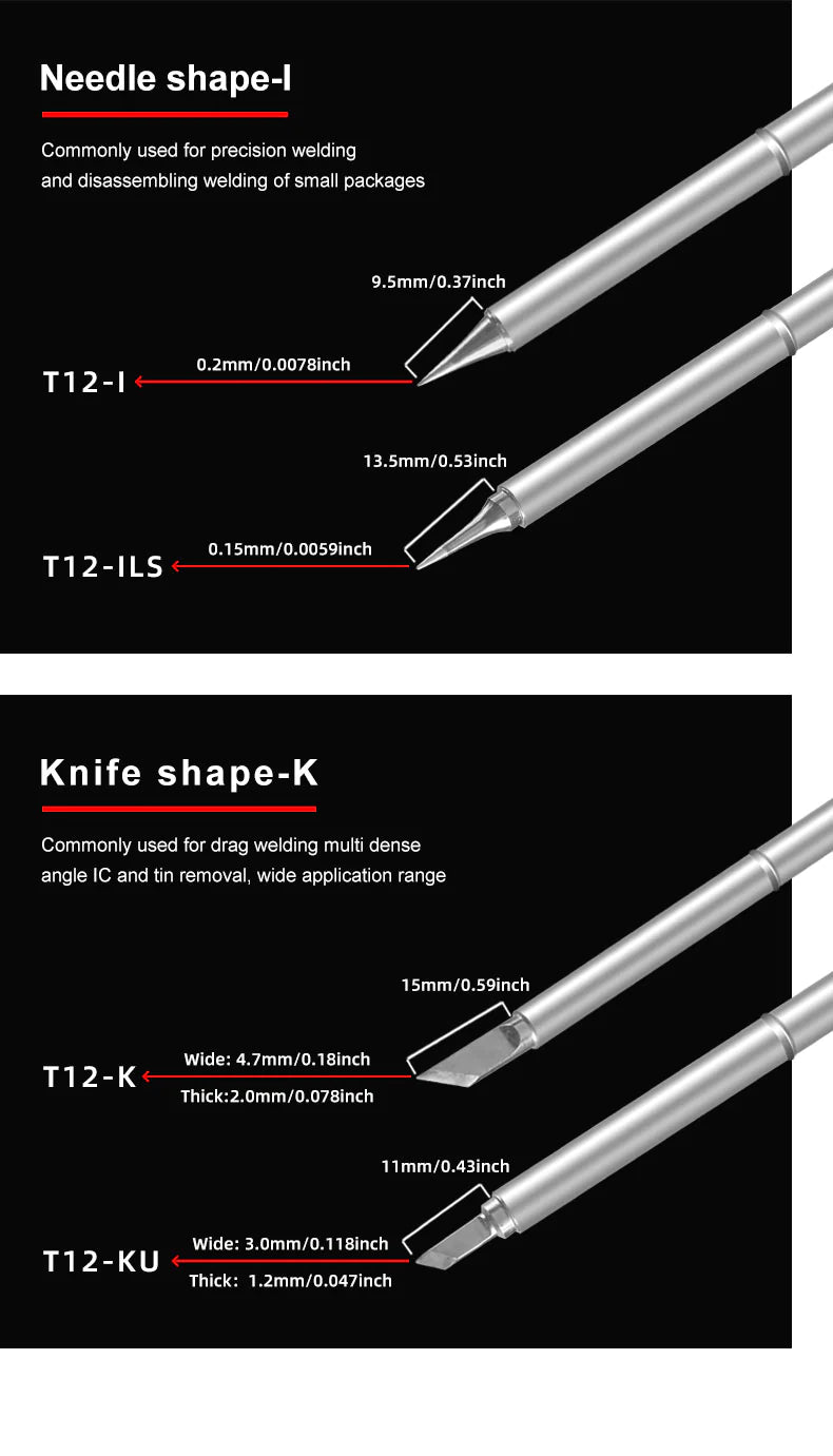 Load image into Gallery viewer, SEQURE T12 Soldering Iron Tips T12-BC2(12) - T12000BC2 - Sequre - ALTWAYLAB
