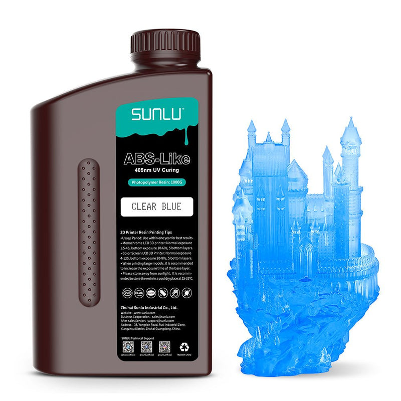 Load image into Gallery viewer, SUNLU ABS-Like 3D Printer Rapid Resin Clear Blue(3) - SUNABSLRCLU1 - SUNLU - ALTWAYLAB
