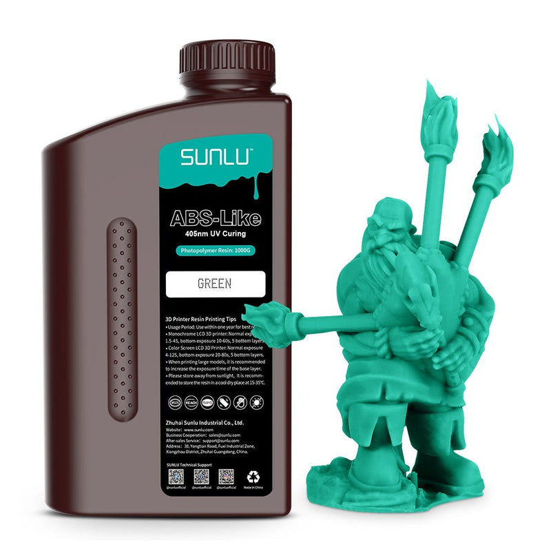 Load image into Gallery viewer, SUNLU ABS-Like 3D Printer Rapid Resin Green(6) - SUNABSLRG1 - SUNLU - ALTWAYLAB
