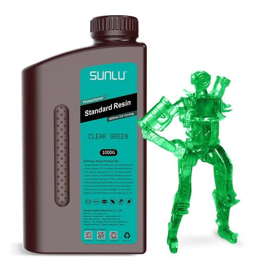 Load image into Gallery viewer, SUNLU Standard 3D Resin Clear Green(8) - SUNSTRCLG1 - SUNLU - ALTWAYLAB
