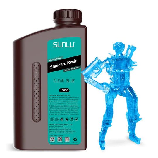 Load image into Gallery viewer, SUNLU Standard 3D Resin Clear Blue(5) - SUNSTRCLU1 - SUNLU - ALTWAYLAB
