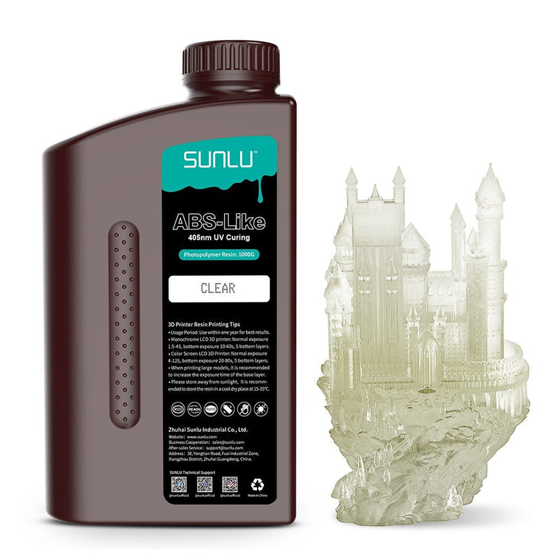 Load image into Gallery viewer, SUNLU Water Washable LCD UV-Curing Resin Clear(2) - SUNWWRCL1 - SUNLU - ALTWAYLAB
