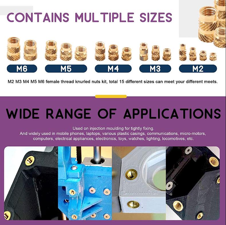 Load image into Gallery viewer, Kingroon Threaded Inserts for Plastic M3*4*4.5mm(9) - B01733-M3 - Kingroon - ALTWAYLAB
