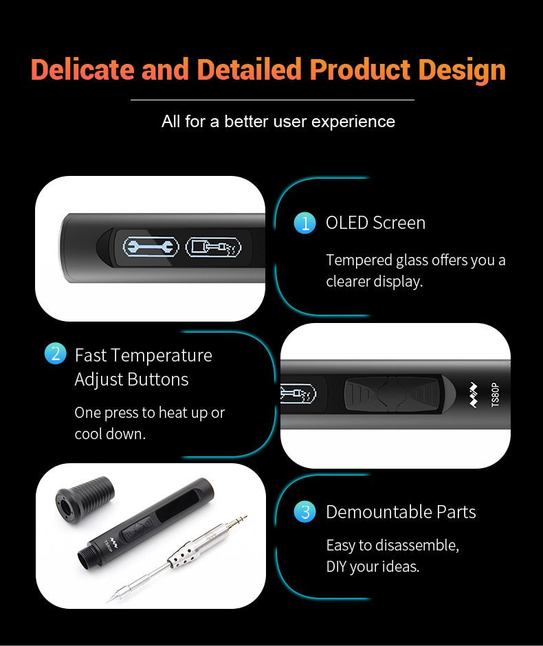 Load image into Gallery viewer, TS80P (main) Soldering Iron (8) - MNWTS80PMN-SI - Miniware - ALTWAYLAB
